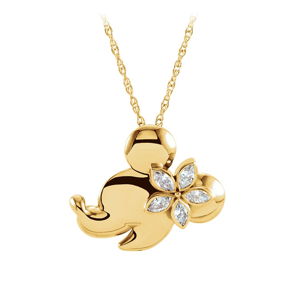 Minnie Mouse Gold and Diamond Necklace &ndash; Aulani, A Disney Resort & Spa