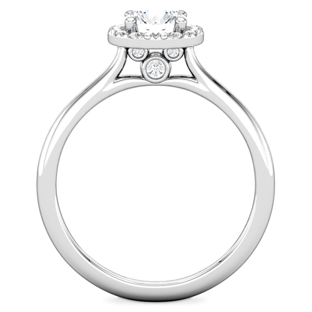 Mickey Mouse Fairy Tale Halo Diamond Engagement Ring