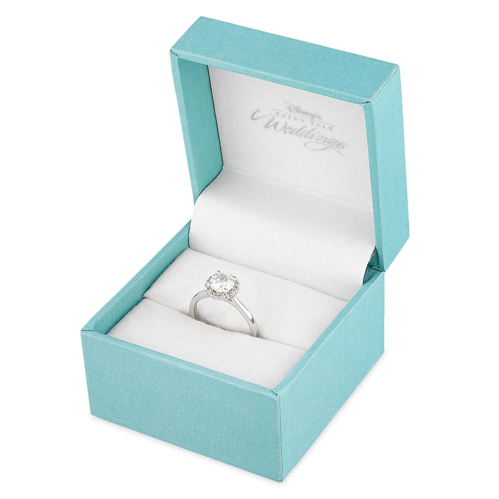 Mickey Mouse Fairy Tale Halo Diamond Engagement Ring