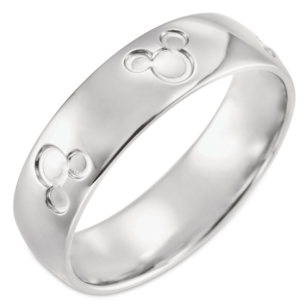 Mickey Mouse Icon Fairy Tale Wedding Band &ndash; White Gold
