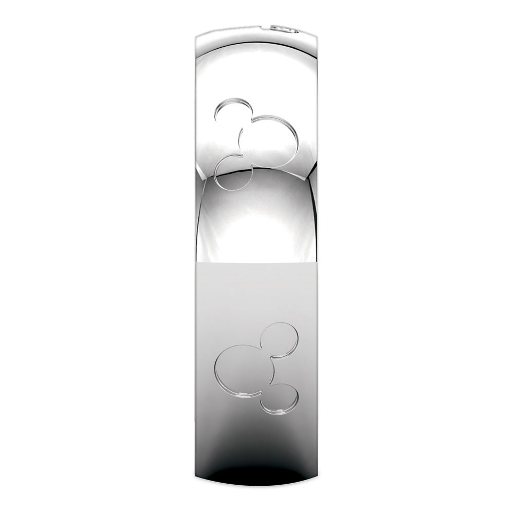 Mickey Mouse Icon Fairy Tale Wedding Band &ndash; White Gold