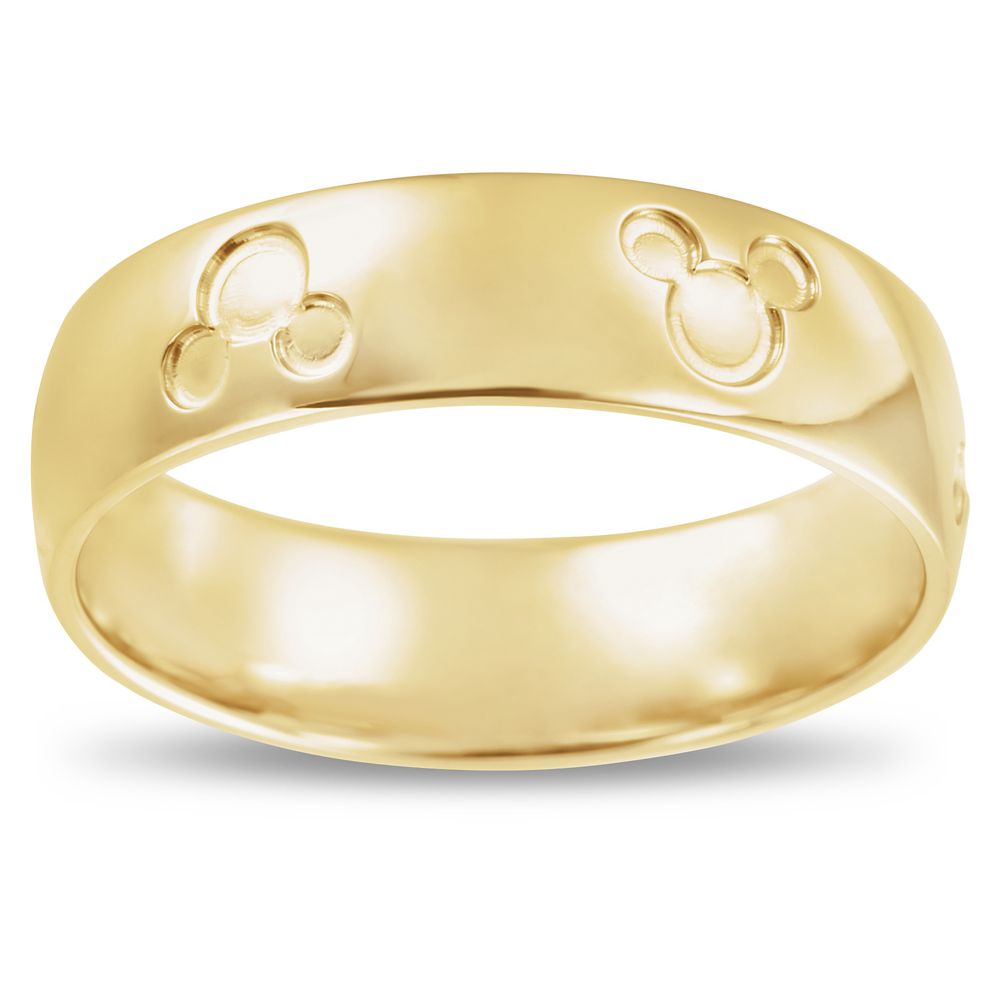 Mickey Mouse Icon Fairy Tale Wedding Band Yellow Gold Official shopDisney