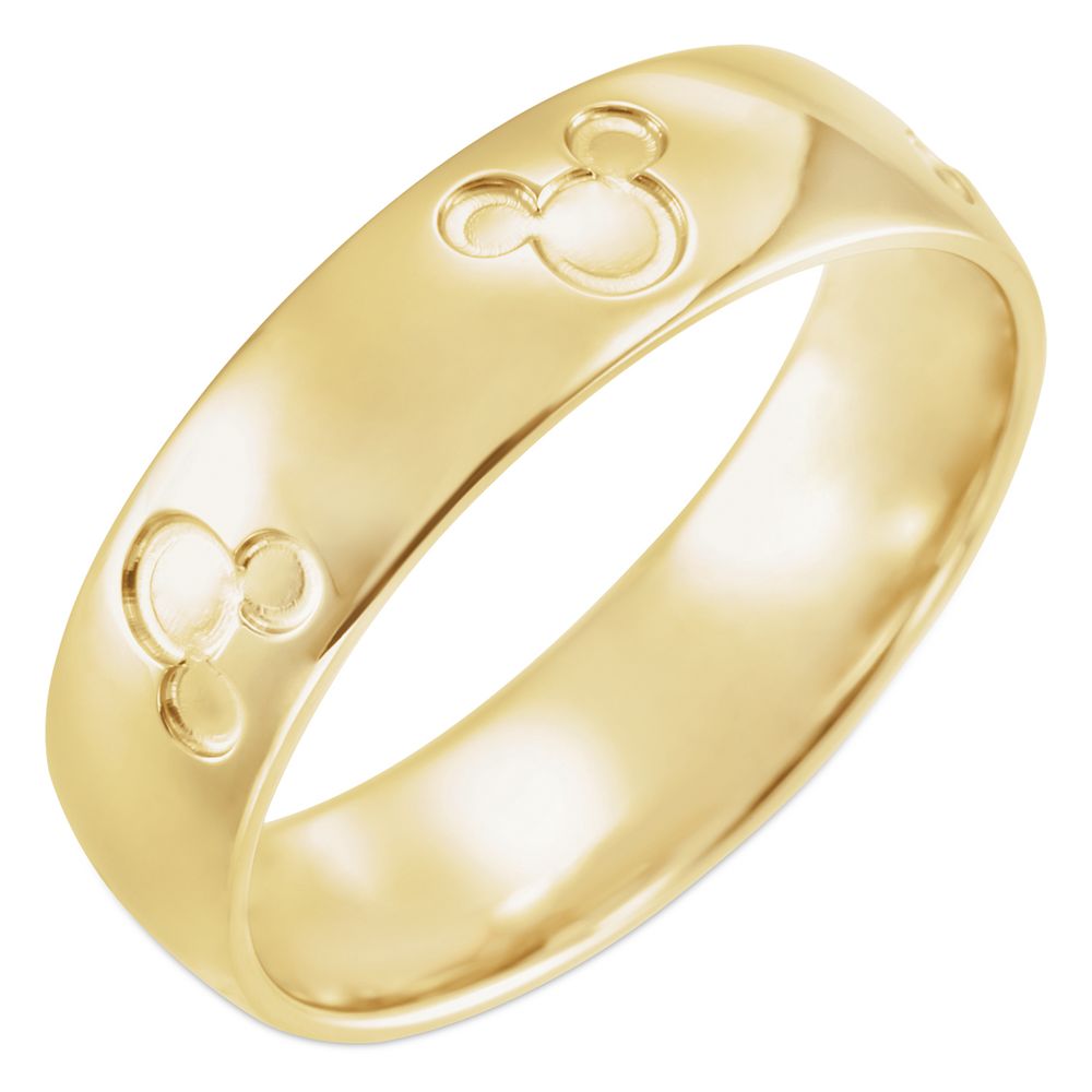 Mickey Mouse Icon Fairy Tale Wedding Band &ndash; Yellow Gold