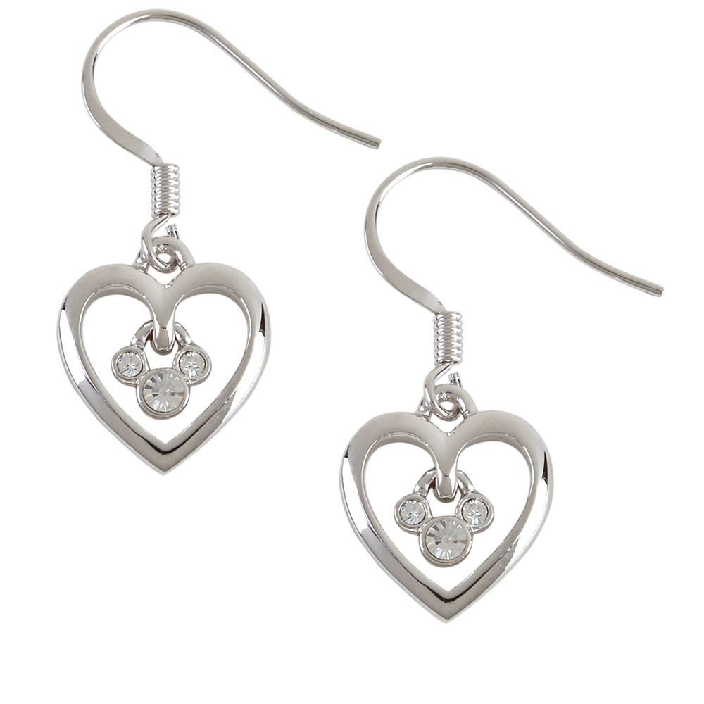 Mickey Mouse Heart French Back Earrings by Arribas Official shopDisney