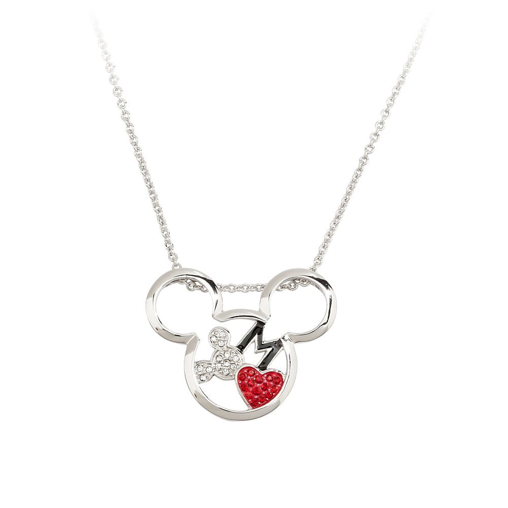 Mickey Mouse Necklace by Arribas Mickey Head with Heart Official shopDisney