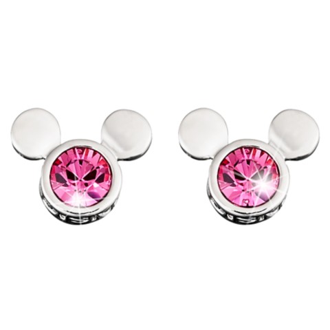 Arribas Brothers Mickey Mouse Icon Crystal Earrings by Arribas – Pink