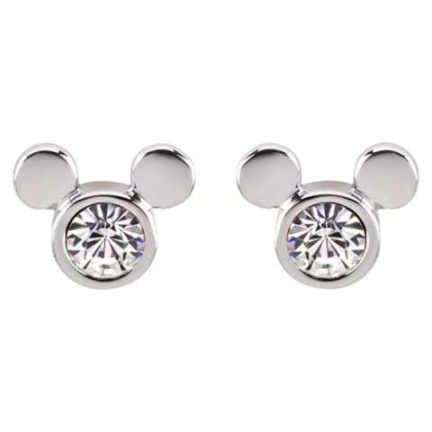 Arribas Brothers Mickey Mouse Icon Crystal Earrings by Arribas – Clear