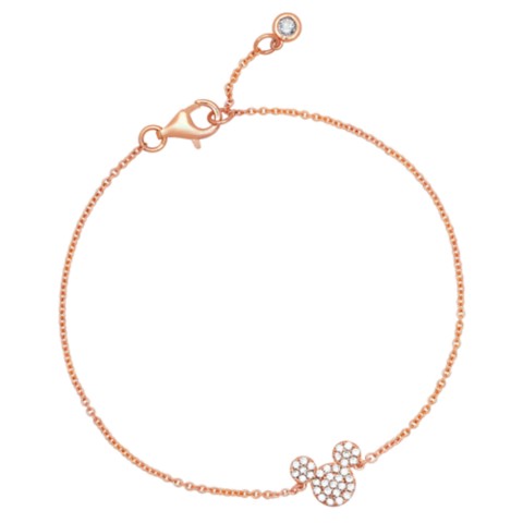 CRISLU Mickey Mouse Icon Bracelet by CRISLU – Rose Gold