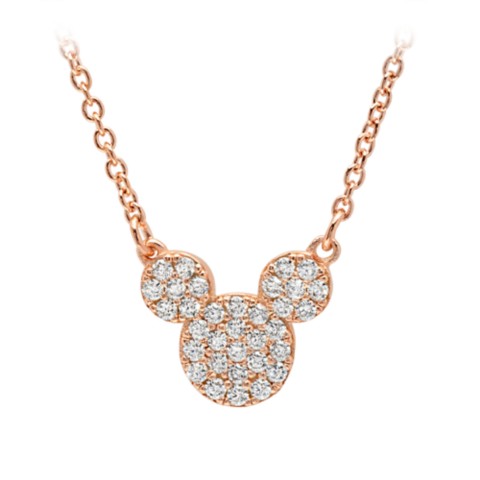 CRISLU Mickey Mouse Icon Necklace by CRISLU – Rose Gold