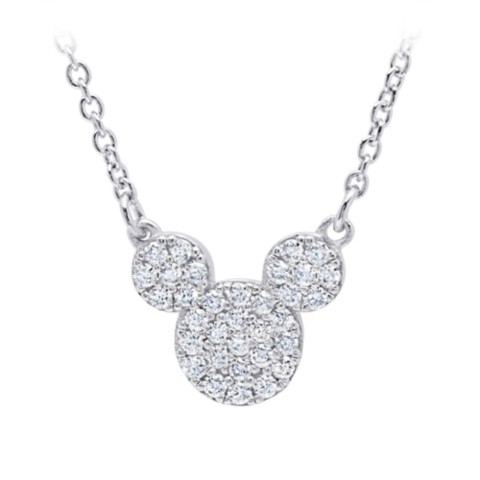 CRISLU Mickey Mouse Icon Necklace by CRISLU – Platinum