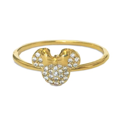 CRISLU Minnie Mouse Icon Ring by CRISLU – Gold
