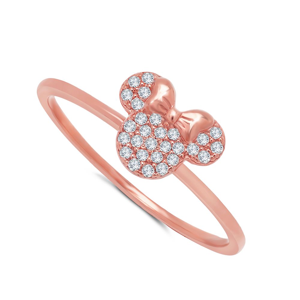 Minnie Mouse Icon Ring by CRISLU  Rose Gold Official shopDisney