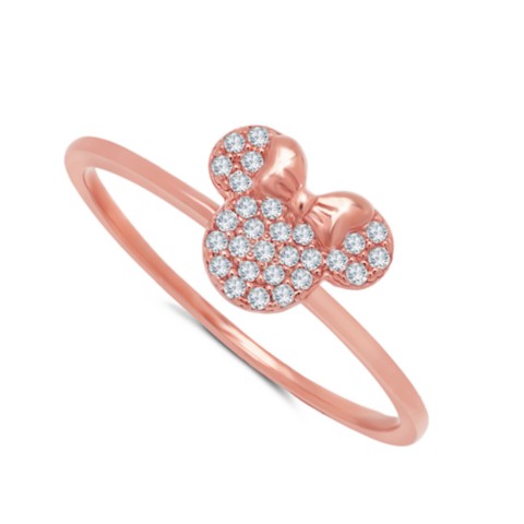 CRISLU Minnie Mouse Icon Ring by CRISLU – Rose Gold