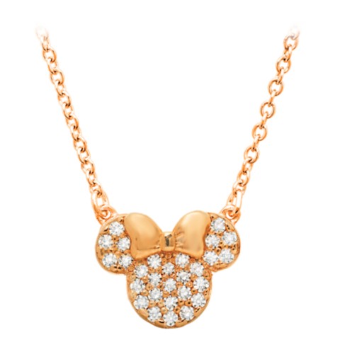 CRISLU Minnie Mouse Icon Necklace by CRISLU – Rose Gold