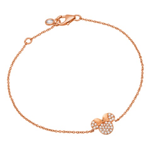 CRISLU Minnie Mouse Icon Bracelet by CRISLU – Rose Gold