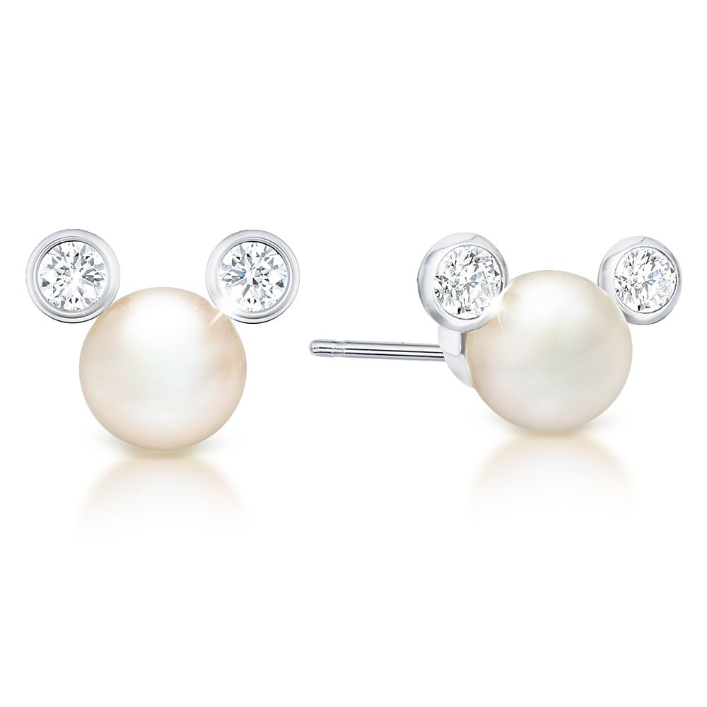 Mickey Mouse Pearl Earrings by CRISLU