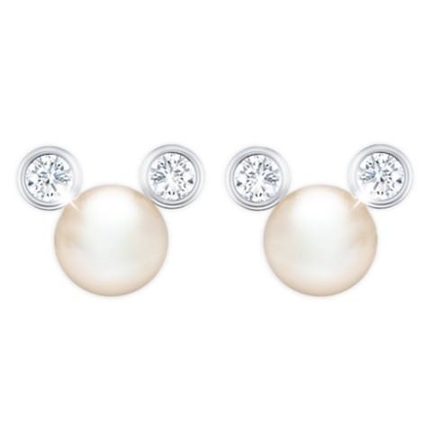 CRISLU Mickey Mouse Pearl Earrings by