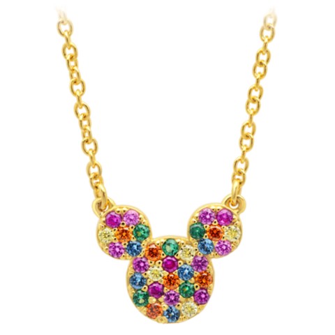 CRISLU Mickey Mouse Rainbow Icon Necklace by