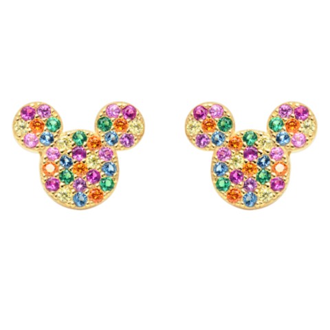 CRISLU Mickey Mouse Rainbow Icon Earrings by