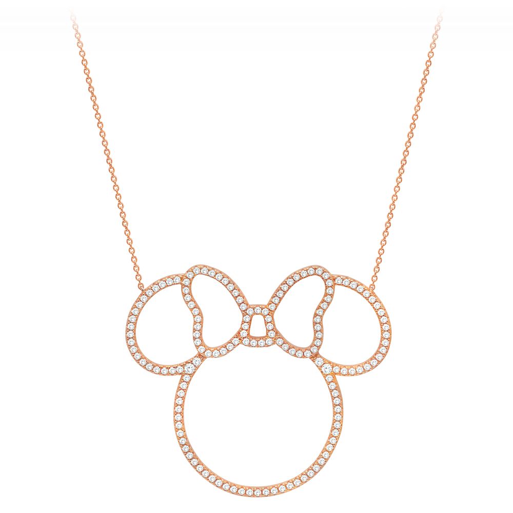 Minnie Mouse Pav&eacute; Icon Outline Necklace by CRISLU