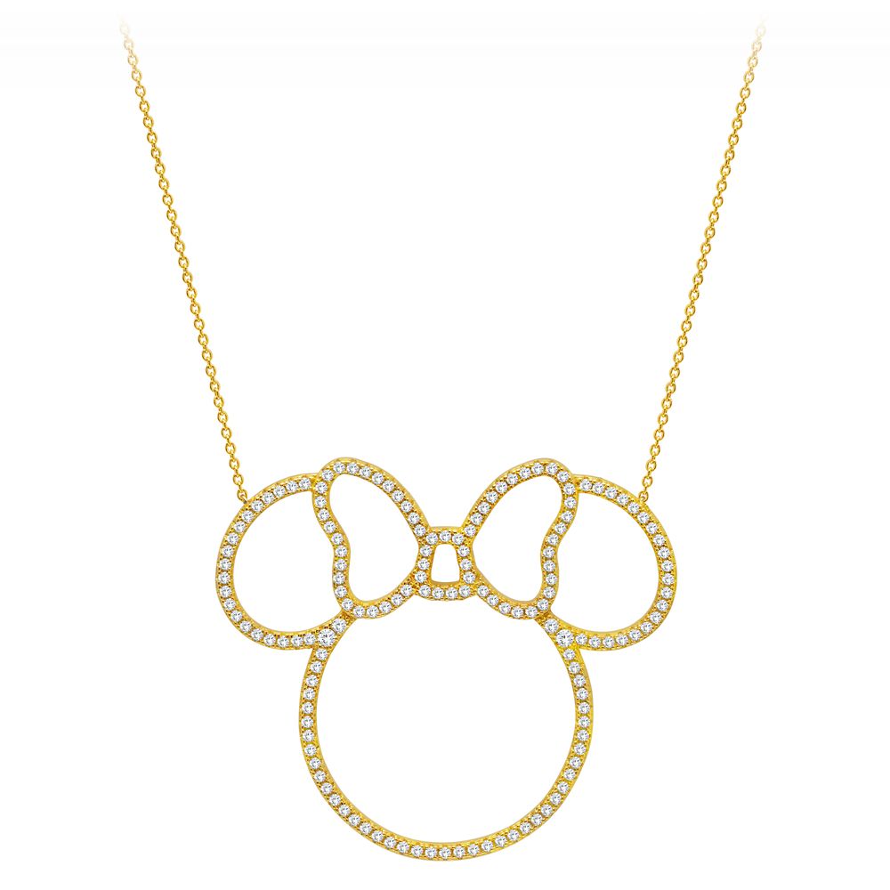 Minnie Mouse Pav&eacute; Icon Outline Necklace by CRISLU