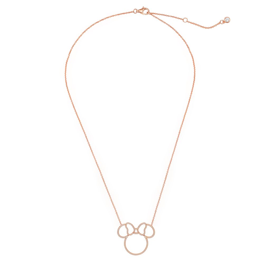 Minnie Mouse Pav&eacute; Icon Outline Necklace by CRISLU