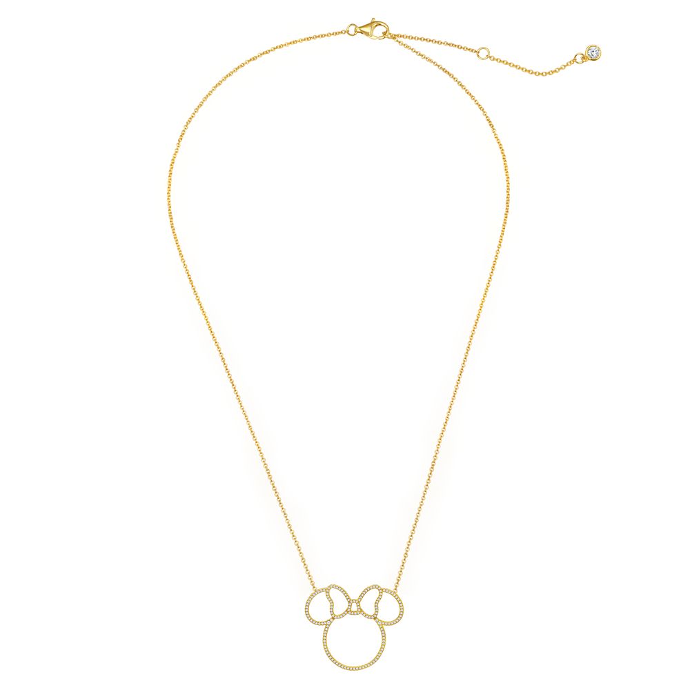 Minnie Mouse Pav&eacute; Icon Outline Necklace by CRISLU