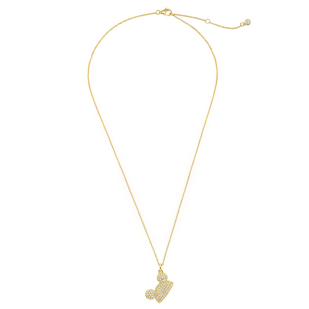 Mickey Mouse Pavé Ear Hat Necklace by CRISLU