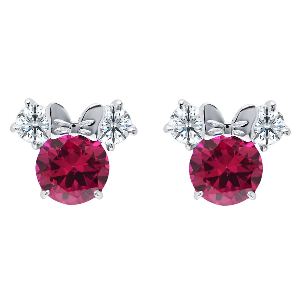 Minnie Mouse Birthstone Earrings by CRISLU Platinum Official shopDisney