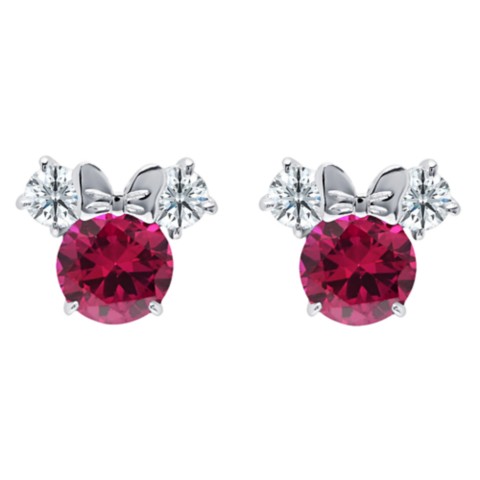 CRISLU Minnie Mouse Birthstone Earrings by CRISLU – Platinum
