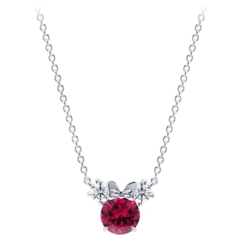 CRISLU Minnie Mouse Birthstone Necklace by CRISLU – Platinum