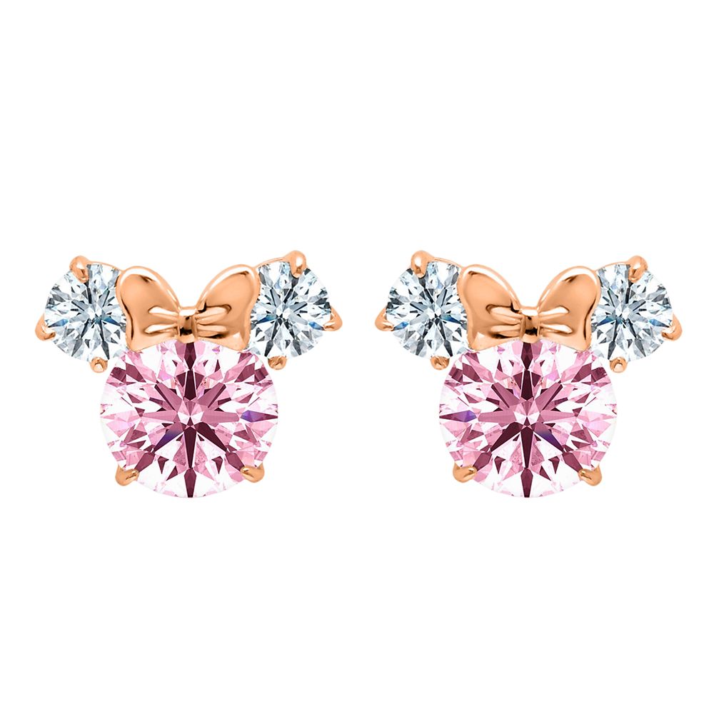 Minnie Mouse Earrings for Kids by CRISLU - Pink