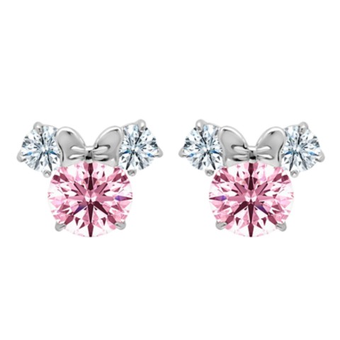 CRISLU Minnie Mouse Earrings for Kids by CRISLU – Pink