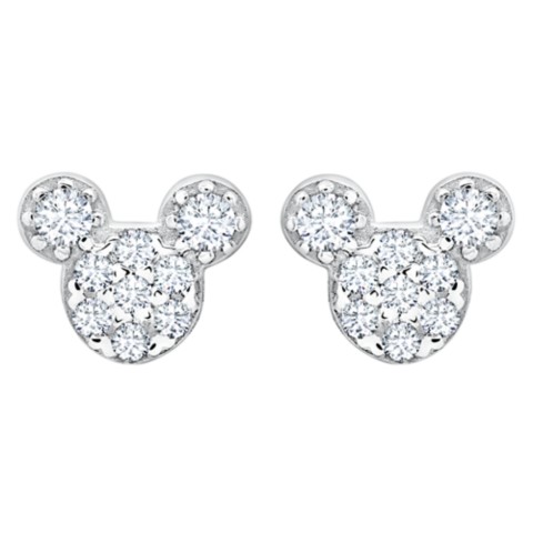 CRISLU Mickey Mouse Icon Stud Earrings for Kids by