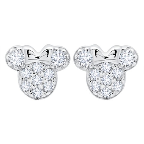 CRISLU Minnie Mouse Icon Stud Earrings for Kids by