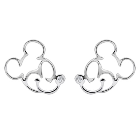 CRISLU Mickey Mouse Profile Earrings by