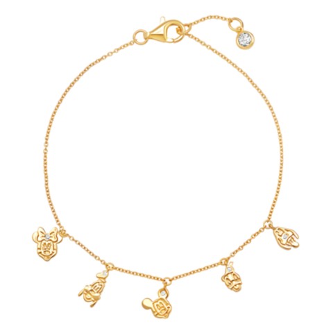 CRISLU Mickey Mouse and Friends Charm Bracelet by