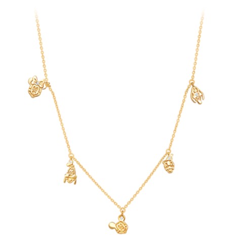 CRISLU Mickey Mouse and Friends Charm Necklace by