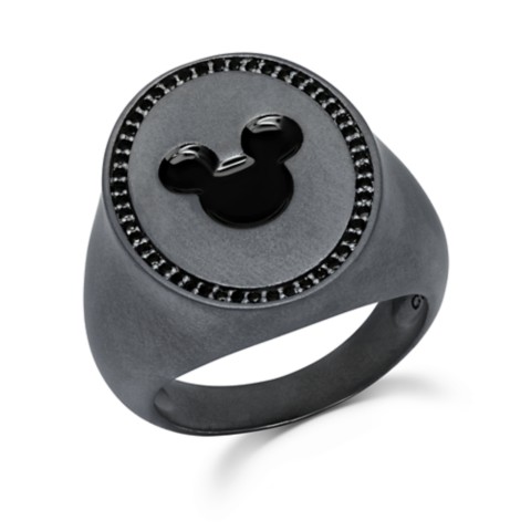 CRISLU Mickey Mouse Icon Signet Ring for Men by