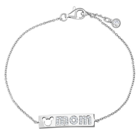 CRISLU Mickey Mouse ''Mom'' Bar Bracelet by