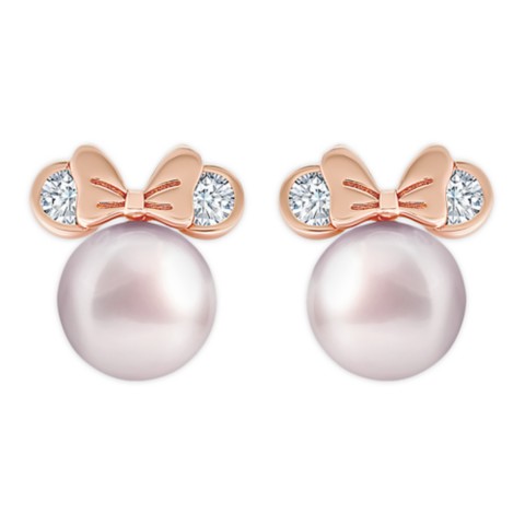 CRISLU Minnie Mouse Icon Pearl Earrings by