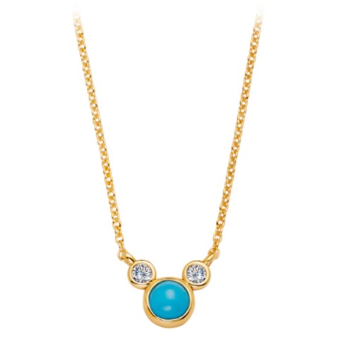 CRISLU Mickey Mouse Icon Turquoise Pendant Necklace by