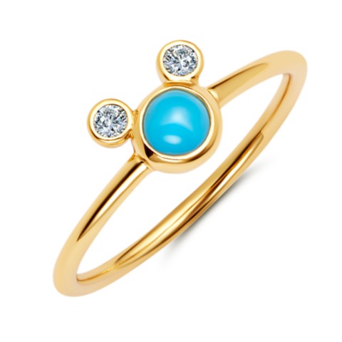CRISLU Mickey Mouse Icon Turquoise Ring by