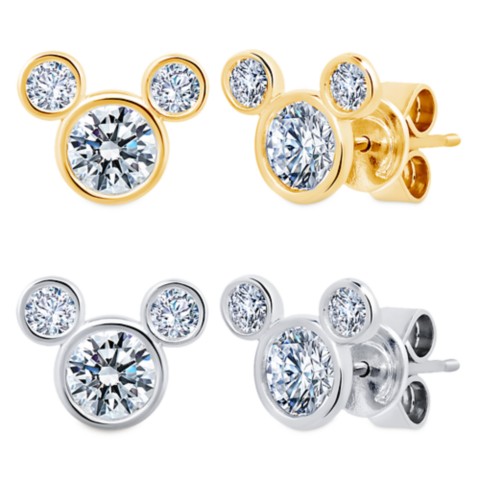 CRISLU Mickey Mouse Icon Earrings by
