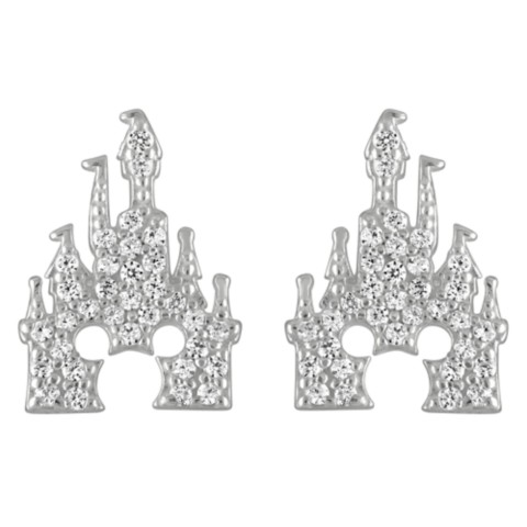 Rebecca Hook Mickey Mouse Fantasyland Castle Earrings by Rebecca Hook – Silver