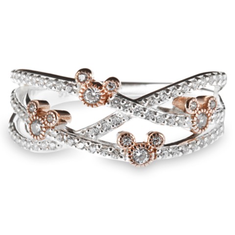 Rebecca Hook Mickey Mouse Crisscross Ring by