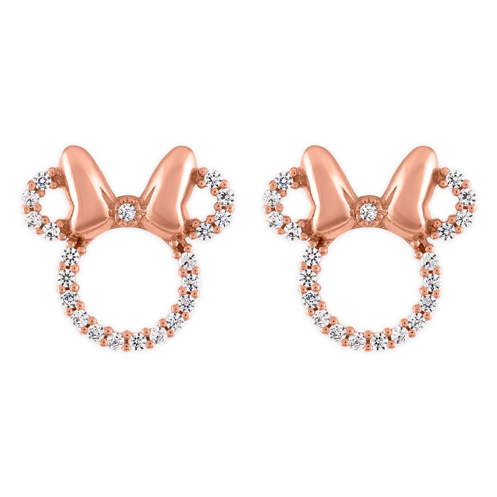 Minnie Mouse Rose Gold Icon Earrings by Rebecca Hook Official shopDisney