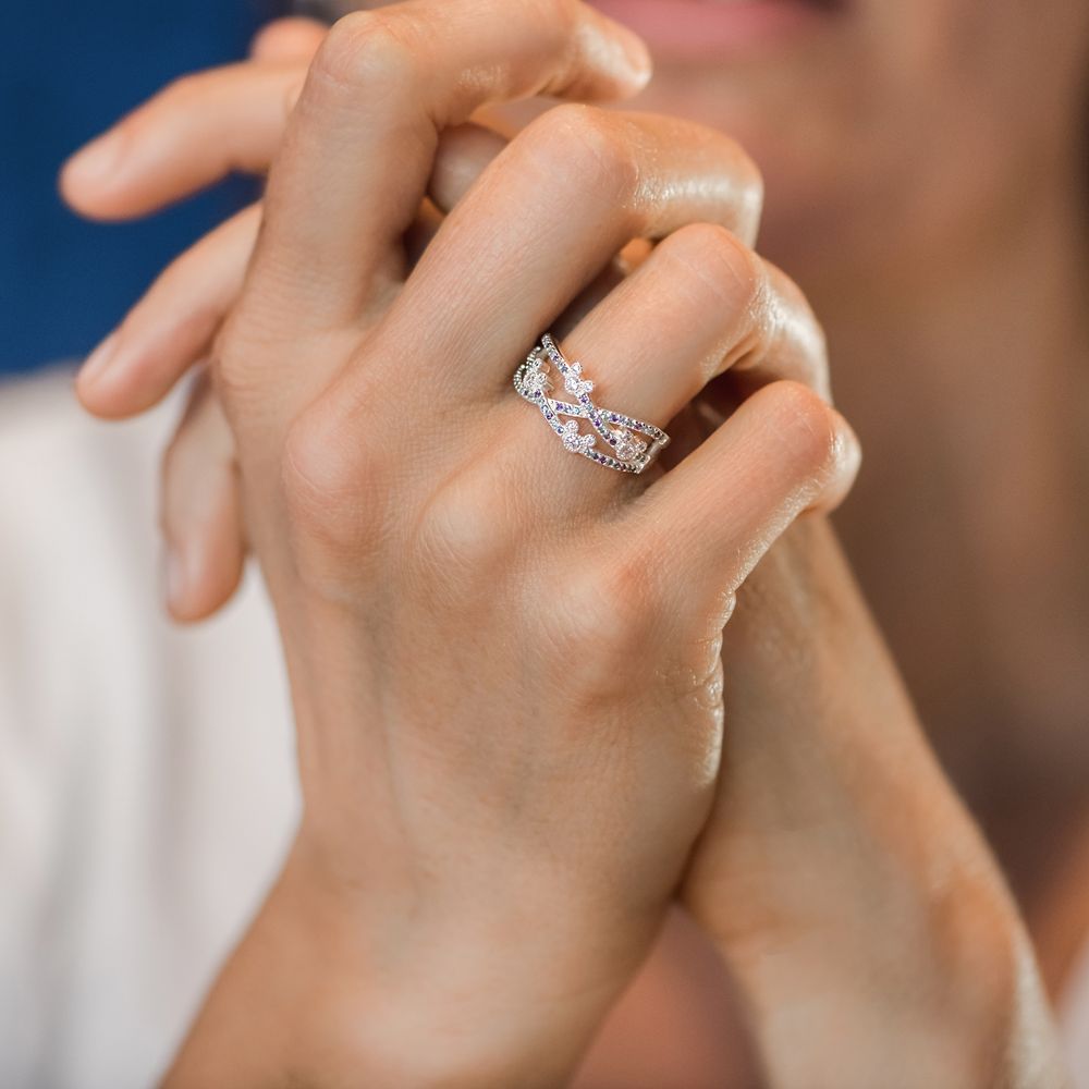 Mickey Mouse Crisscross Ring by Rebecca Hook &ndash; Multicolored