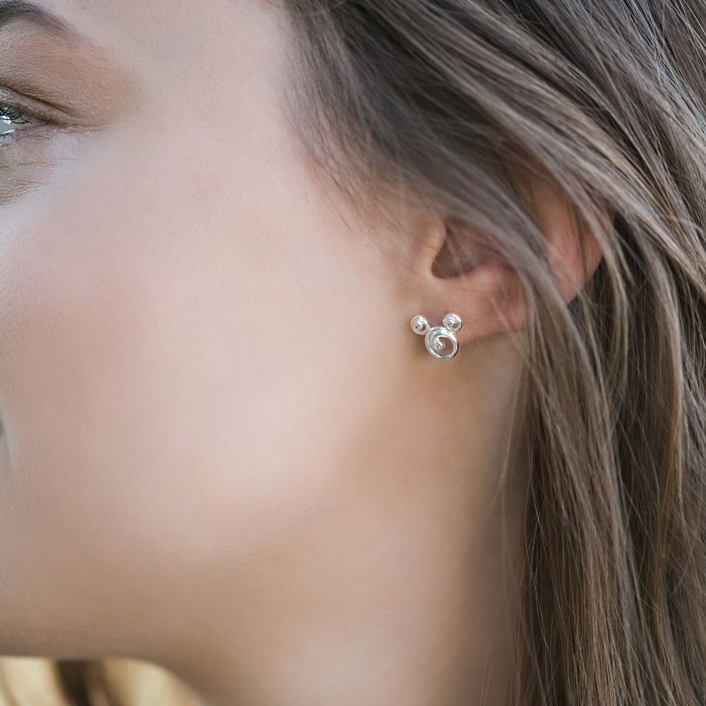 Mickey Mouse Swirl Icon Earrings by Rebecca Hook