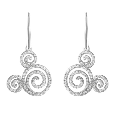 Rebecca Hook Mickey Mouse Icon Swirl Earrings by